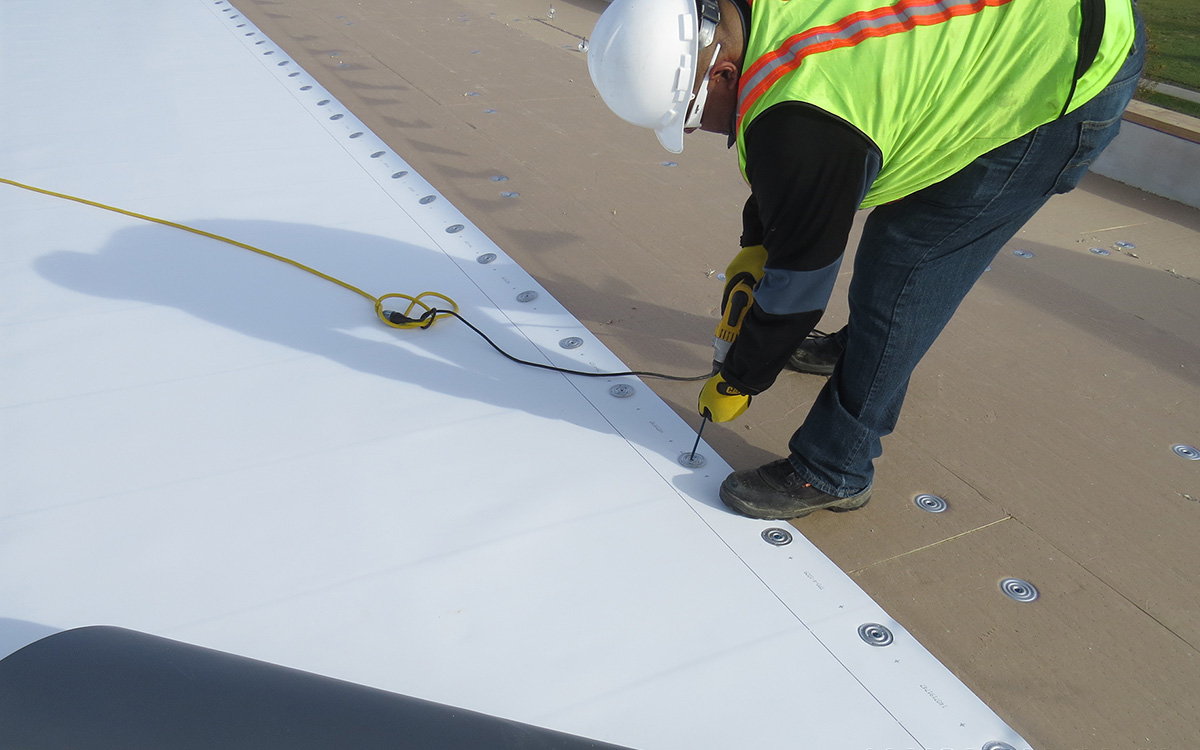 Flat commercial roof
